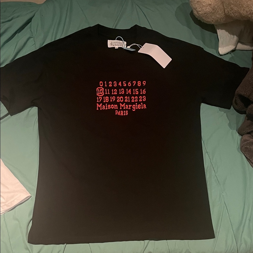 Maison Martin Margiela Paris Black Tee
